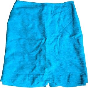 Talbot Women’s Solid Mini Skirt Size 16 Turquoise Back Zipper
